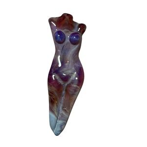 NWT Handcrafted Boro Glass Lampworked Goddess Pendant